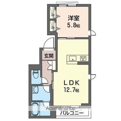 GRAND VERT(1LDK/3階)の間取り写真
