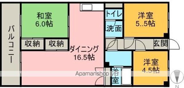 アサヒパレス庄内(3LDK/3階)の間取り写真
