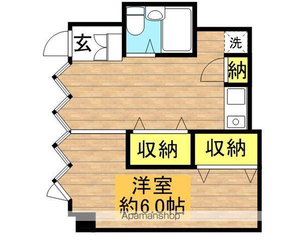 アトリウム前田(ワンルーム/2階)の間取り写真