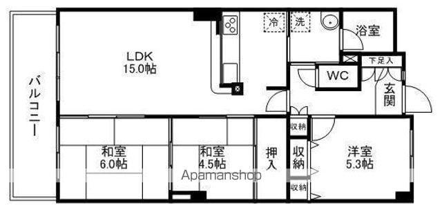 グランドスクエア台原(3LDK/2階)の間取り写真