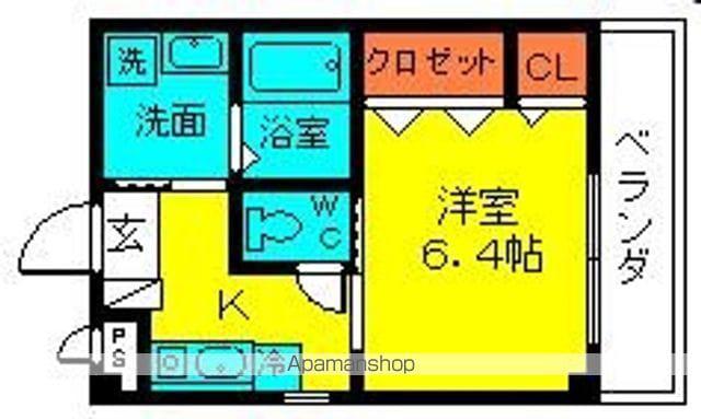 プレジール(1K/1階)の間取り写真