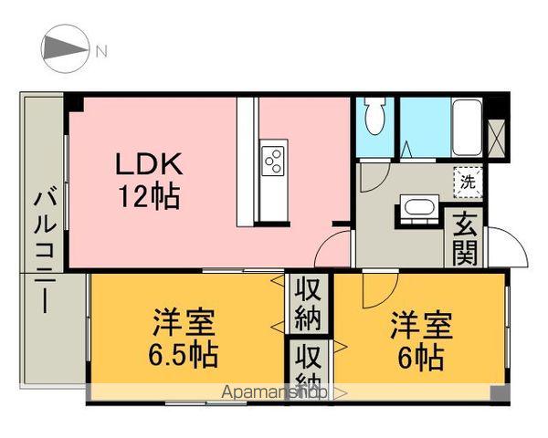 ベルドミール葵22(2LDK/4階)の間取り写真