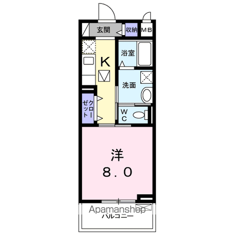 静岡鉄道静岡清水線 御門台駅 徒歩18分 3階建 築6年(1K/1階)の間取り写真