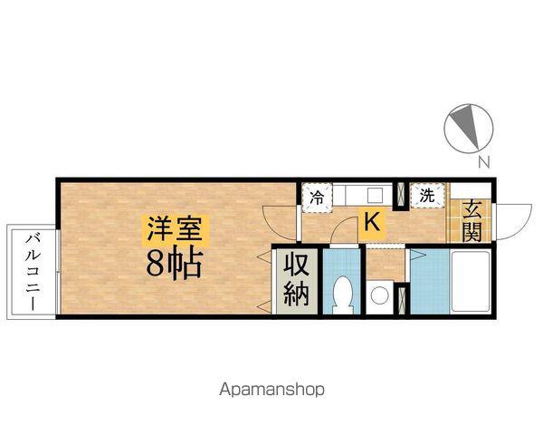 みなみ野サンシャイン(1K/1階)の間取り写真