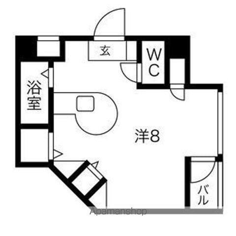 セラヴィ杁中(ワンルーム/6階)の間取り写真