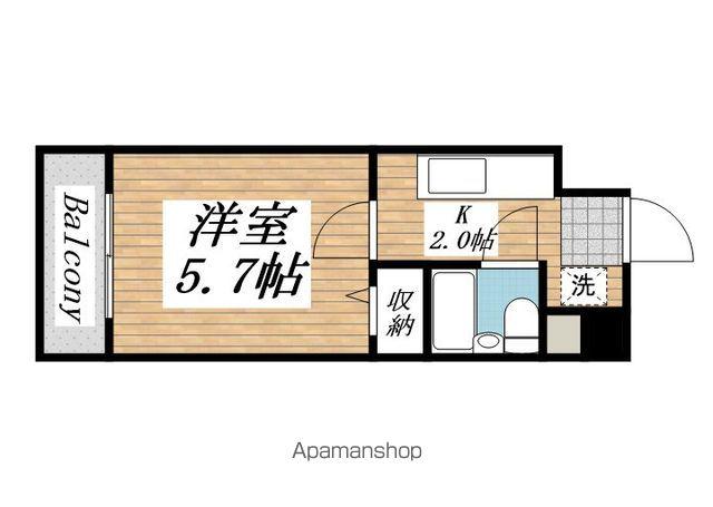 メゾン・ド・青山(1K/4階)の間取り写真