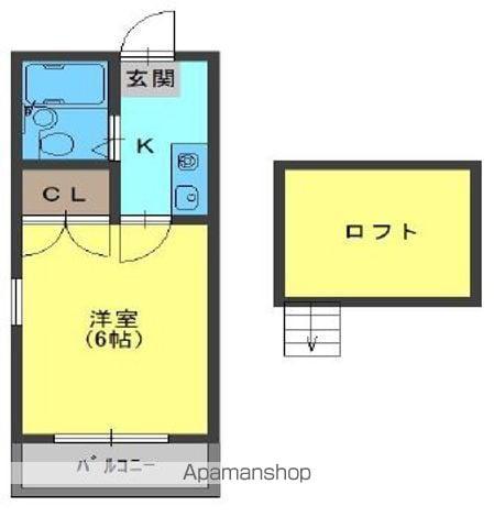 シティ門真(1K/2階)の間取り写真
