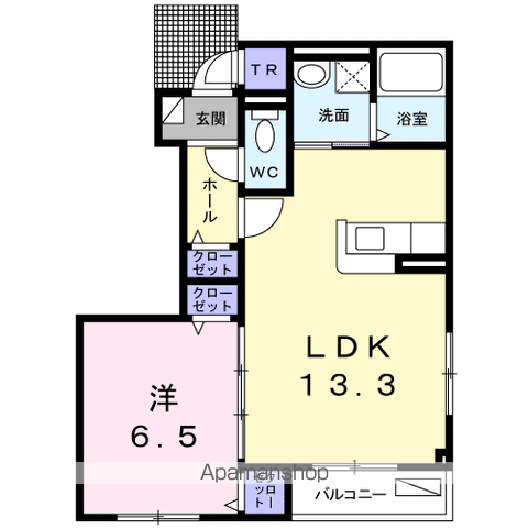 メゾンKT15号館(1LDK/1階)の間取り写真