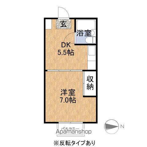 フェリーチェ二の宮(1DK/2階)の間取り写真
