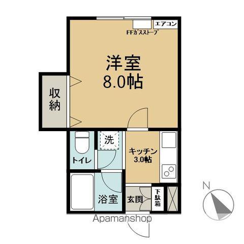 アパートメントSATO(1K/1階)の間取り写真