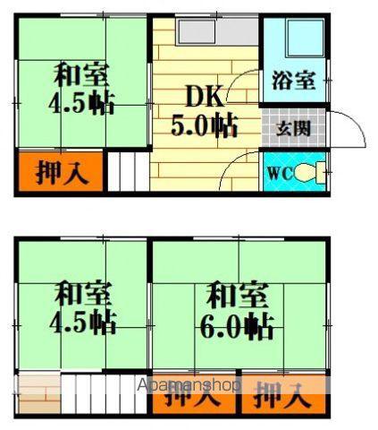 第5木村荘(3K/1階)の間取り写真