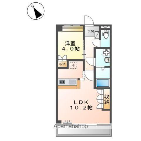 ビアンニュー 松崎(1LDK/2階)の間取り写真