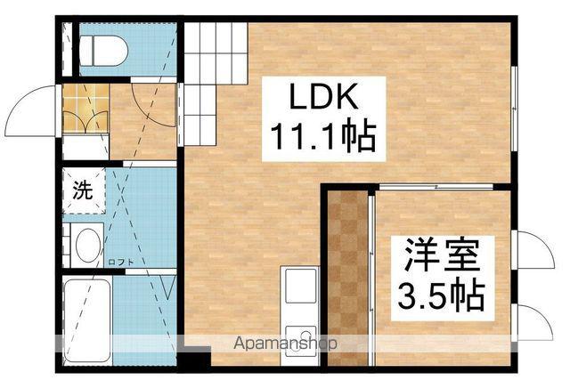 75APARTMENT.逢谷内(1LDK/1階)の間取り写真