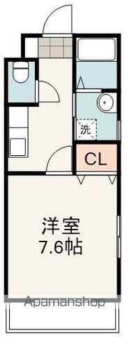 メゾン・ドゥ・エルミタージュ庵(1K/1階)の間取り写真