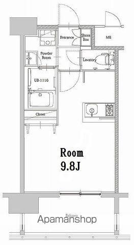 エンクレストベイ天神イースト(ワンルーム/10階)の間取り写真