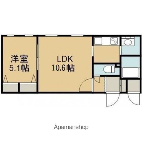 アリエーテ大手町(1LDK/1階)の間取り写真