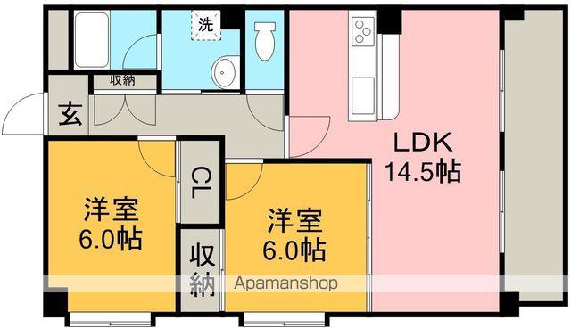 レージュ竜泉(2LDK/1階)の間取り写真