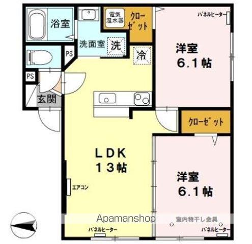 グランドール彩(2LDK/2階)の間取り写真