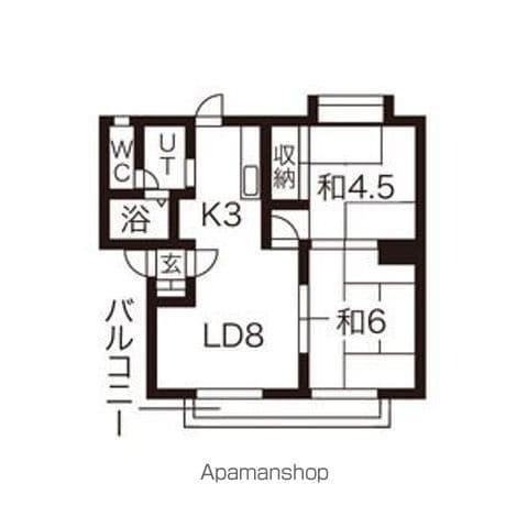 ハイツジョルジュ(2LDK/2階)の間取り写真