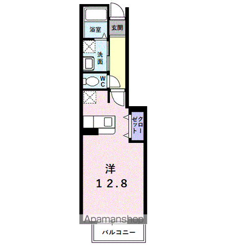 エストヴェール(ワンルーム/1階)の間取り写真