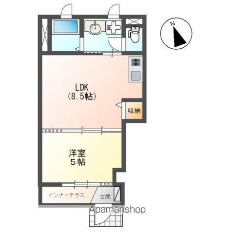 グルナード(1LDK/1階)の間取り写真