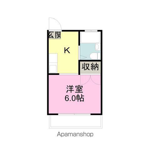 サントーク南栄(1K/1階)の間取り写真
