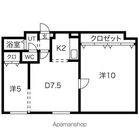 CENTRAL6(1DK/1階)の間取り写真