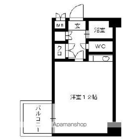 福吉リゾートエクセル55(ワンルーム/5階)の間取り写真