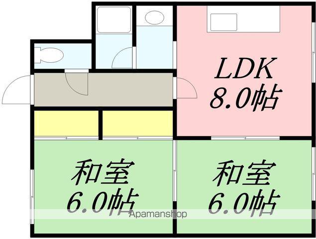 グリンヴァレー(2LDK/1階)の間取り写真