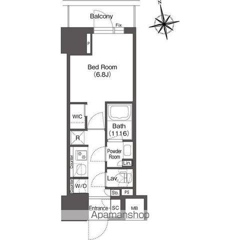 コンフォリア東上野(1K/5階)の間取り写真