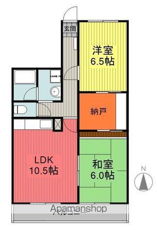 シルクパレス(2SLDK/3階)の間取り写真