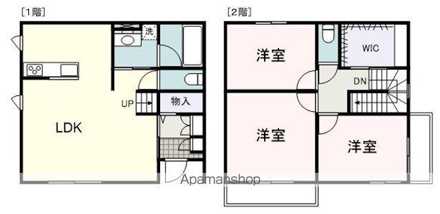 東海道本線 清水駅(静岡) バス乗車時間：17分 鉄舟寺バス停で下車 徒歩1分 2階建 築2年(3LDK)の間取り写真