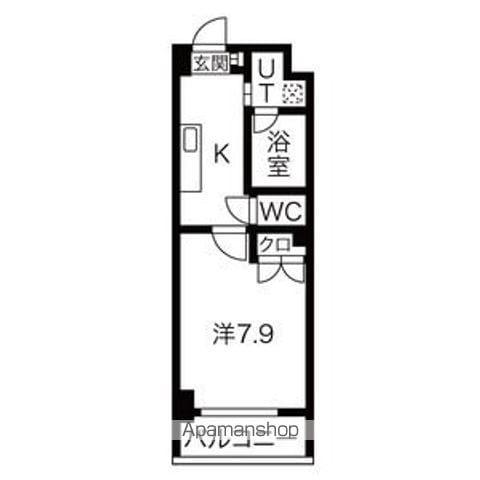 シティライフ今池南(1K/5階)の間取り写真