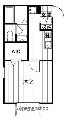 エテルノ(1K/1階)の間取り写真
