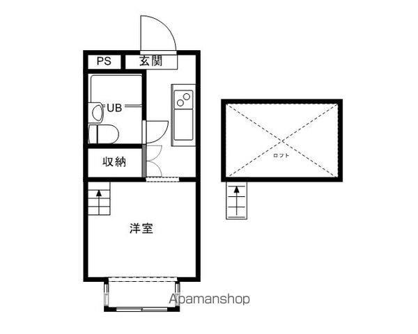 山野井マンション(1K/2階)の間取り写真