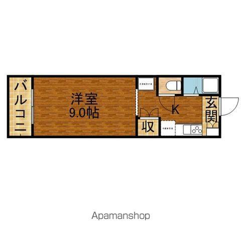 ビューフォート北寺島(1K/4階)の間取り写真