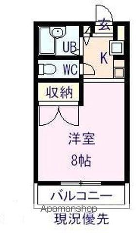 グランシャリオ(1K/2階)の間取り写真