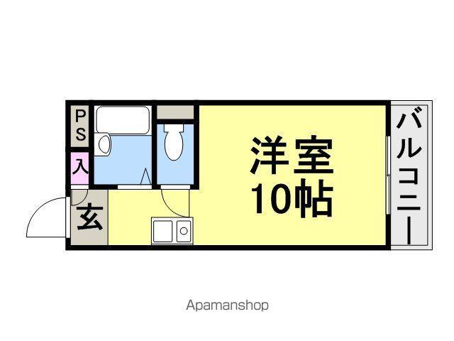 エメラルド大物(ワンルーム/2階)の間取り写真