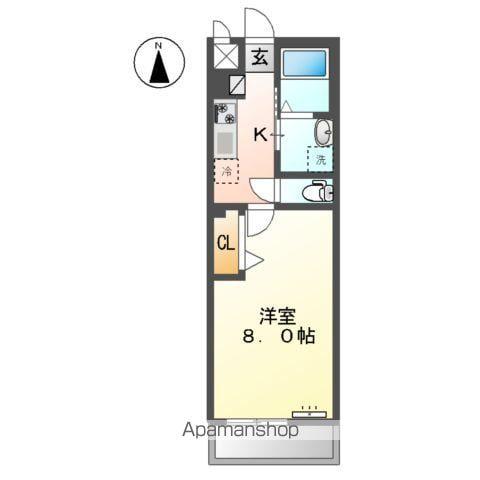 RE-CHI 1ST(1K/2階)の間取り写真