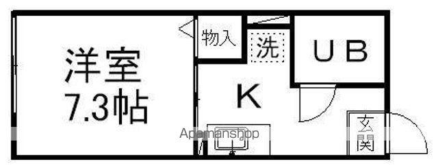メゾン青葉B(1K/1階)の間取り写真