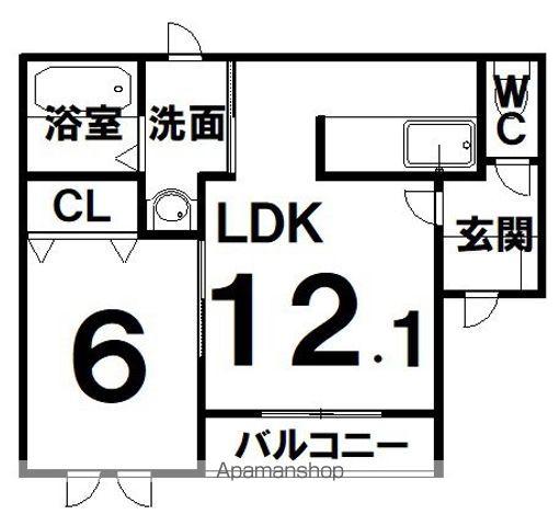 エマーブルⅣ(1LDK/3階)の間取り写真