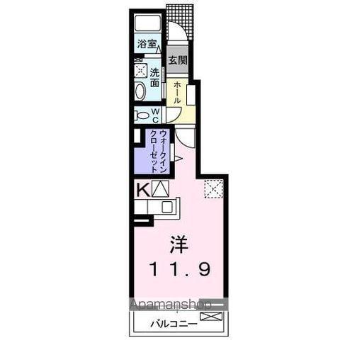 ベル・メゾン(ワンルーム/1階)の間取り写真