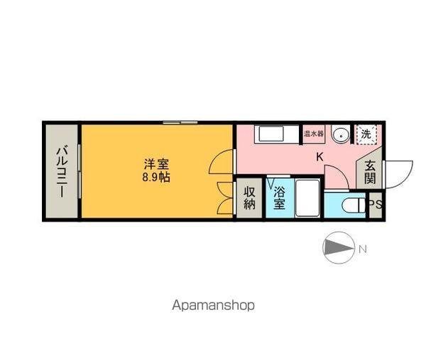 エルハウス(1K/2階)の間取り写真