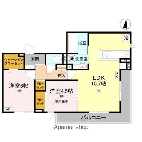LOUP DE MER(2LDK/3階)の間取り写真
