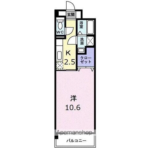 ヴィドゥ カンパーニュ(1K/2階)の間取り写真