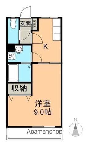 花園ハイツ(1K/1階)の間取り写真