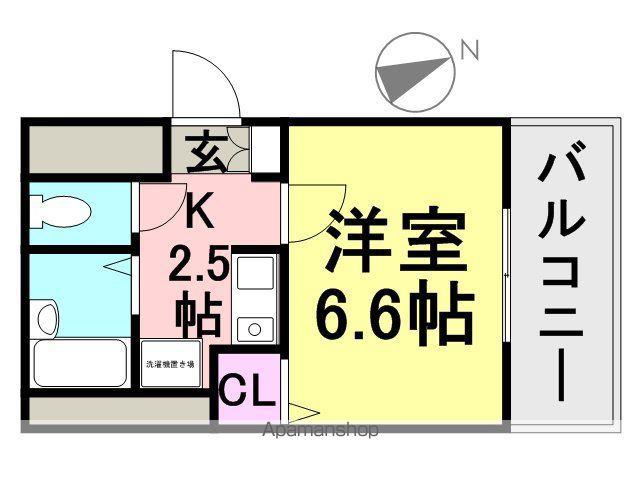 J&S・BUILDING(1K/2階)の間取り写真