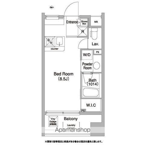 コンフォリア本所吾妻橋(ワンルーム/3階)の間取り写真