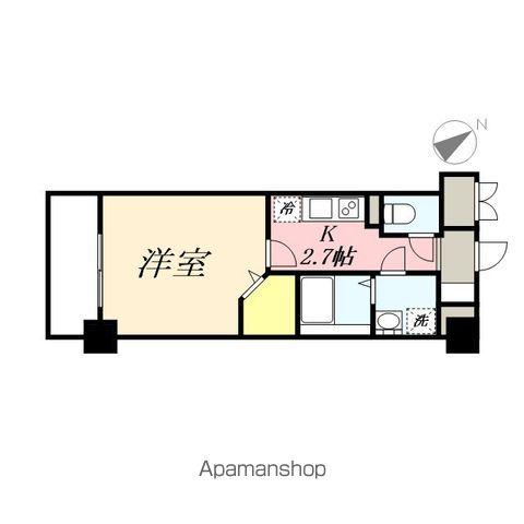 LUXCAS香椎浜(1K/2階)の間取り写真