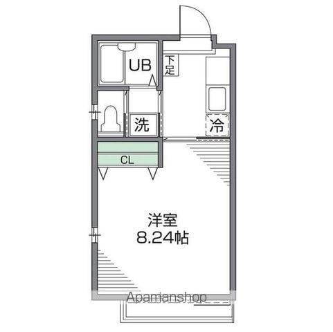 成城サイドヒル(1K/2階)の間取り写真